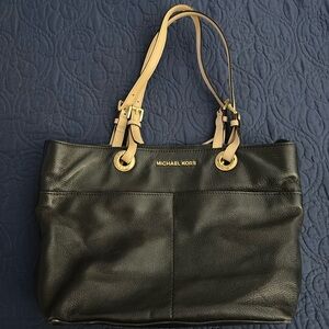 Michael Kors Black Leather Satchel Bag